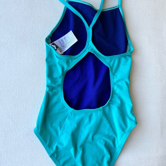 Arena youth one piece suit size 26 in teal - Picture 2 of 4